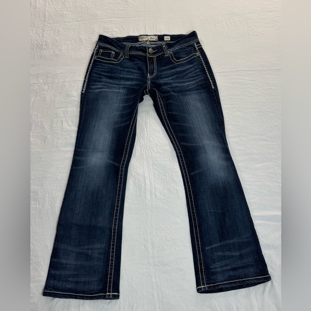 BKE DENIM CULTURE BOOT CUT JEANS.